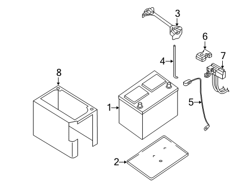 2019 Nissan Frontier Battery Harness Assembly Engine Diagram for 240779BS2C