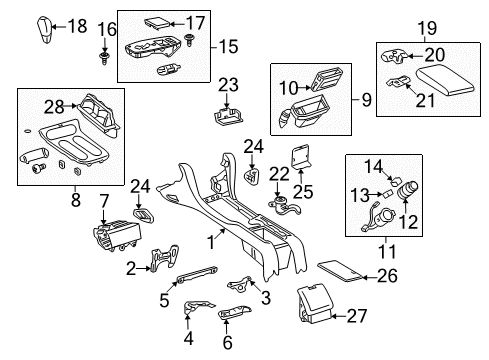 2009 Lexus SC430 Console Cap Bulb Diagram for 8499810510