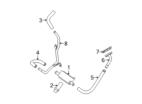 2012 Nissan Titan Oil Cooler Cooler Assembly-Oil Diagram for 21305ZQ52A