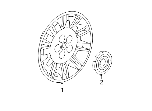 2006 Dodge Charger Wheel Covers & Trim Wheel Center Cap Diagram for 1DJ99SZ0AB