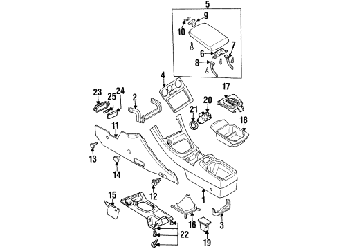 1999 Chrysler Sebring Center Console Lighter Diagram for MR417394