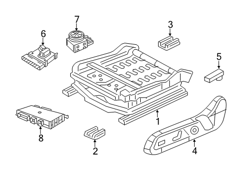 2021 Dodge Charger Tracks & Components Handle-RECLINER Diagram for 1UV73DX9AA