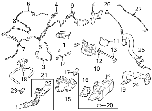 2022 Ford Escape Emission Components Purge Control Valve Diagram for C1BZ9C915A