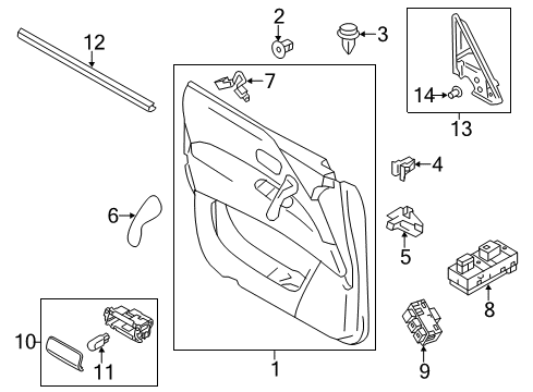 2014 Infiniti QX80 Front Door Lamp-Power Window, LH Diagram for 809831LA0A
