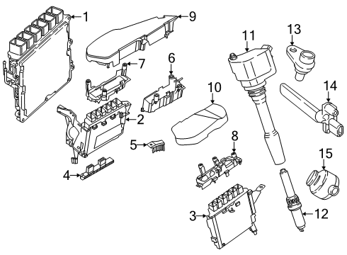 2020 BMW M550i xDrive Ignition System Cover Diagram for 12907935551