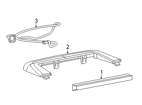 2016 Chrysler 200 High Mount Lamps Lamp-Center High Mounted Stop Diagram for 68110261AA