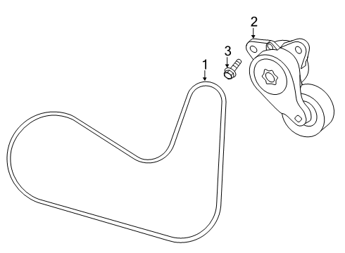 2014 Infiniti QX60 Belts & Pulleys Fan & Alternator Belt Diagram for 119203KY0A