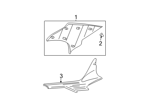 2002 Hyundai Sonata Interior Trim - Quarter Panels Trim Assembly-Rear Pillar LH Diagram for 858503D100OI