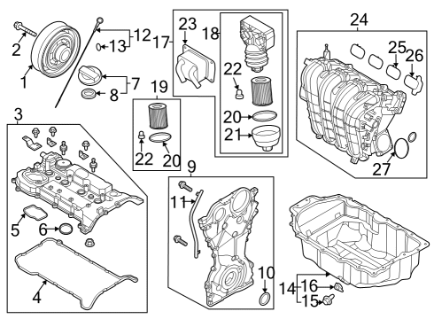 Intake Manifold Plug-Oil Drain Diagram for 2151227001