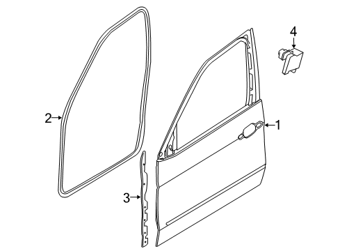 2018 BMW X5 Front Door Front Left Window Regulator Diagram for 51337286483