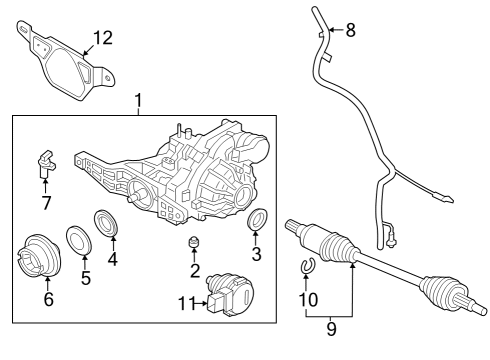 Axle & Differential - Rear SHAFT ASY Diagram for NZ6Z4K138A
