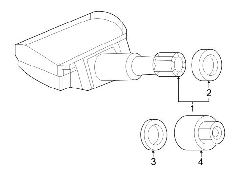 2009 Ford Edge Tire Pressure Monitoring Washer, TPMS Valve Diagram for 42755TP6A81