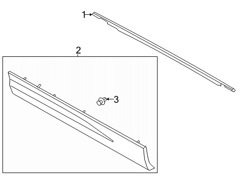 2022 Lincoln Corsair Exterior Trim - Rear Door MOULDING - DOOR OUTSIDE Diagram for LJ7Z7825556EAPTM