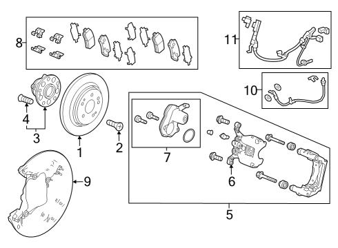 Rear Brakes Bolt, Washer (12X49) Diagram for 90160TZ5A01