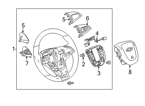 2018 Chevrolet Sonic Steering Column & Wheel, Steering Gear & Linkage Steering Wheel Diagram for 42348102