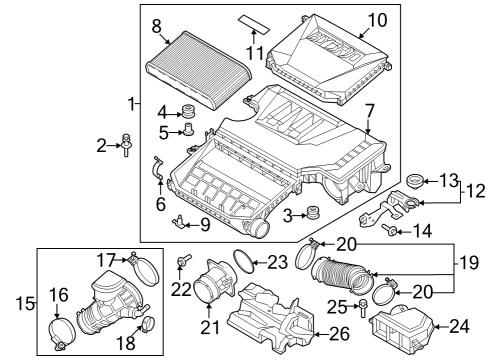 Air Intake Collar-Insulator Diagram for 281613R000