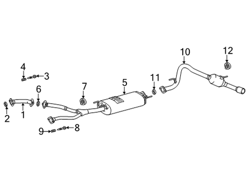 Exhaust Components BOLT, FLANGE Diagram for 90105A0289