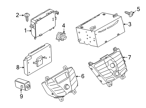 2018 Ford Transit-250 Sound System Auxiliary Jack Diagram for DM5Z19A164A