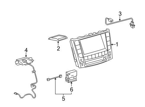 2014 Lexus IS350 Navigation System Antenna Assy, Navigation Diagram for 8686053070
