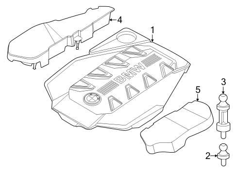 Engine Appearance Cover Ball Pin Diagram for 13717590625