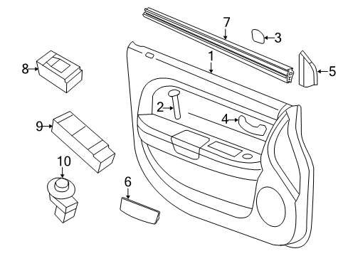 2013 Chrysler 200 Front Door WEATHERSTRIP-Front Door Belt Inner Diagram for 5074012AC