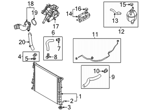 Radiator & Components TANK ASSY-RESERVOIR Diagram for 254R0CH000