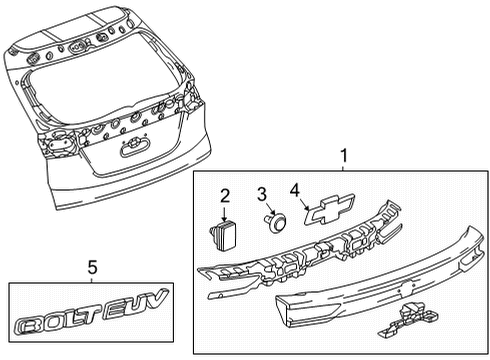 Exterior Trim - Lift Gate Nameplate Diagram for 42691034