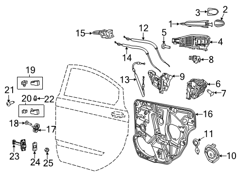 2013 Dodge Dart Rear Door Screw-HEXAGON FLANGE Head Diagram for 6510235AA
