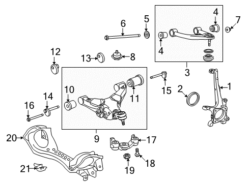 2016 Toyota Land Cruiser Front Suspension Components, Lower Control Arm, Upper Control Arm, Ride Control, Stabilizer Bar Lower Control Arm Rear Bushing Diagram for 4865560040