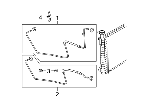 2011 GMC Savana 1500 Trans Oil Cooler Upper Hose Diagram for 25849123