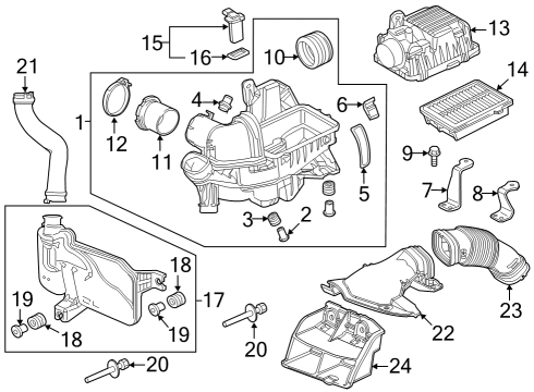 2015 Honda Fit Air Intake Cover, Air Cleaner Diagram for 172105R7A01