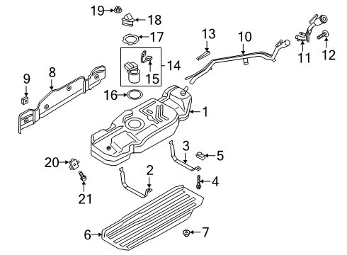 2019 Ford Expedition Senders Skid Plate Diagram for JL1Z9A147A