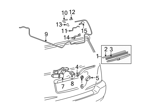 2006 Toyota Highlander Wiper & Washer Components Wiper Arm Cap Diagram for 8529235010