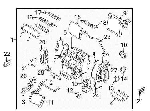 2005 Nissan 350Z Air Conditioner Door Assembly-Vent, NO.1 Diagram for 27181CD000