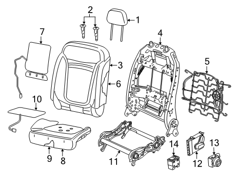2018 Jeep Renegade Front Seat Components Sleeve-HEADREST Diagram for 68383473AA