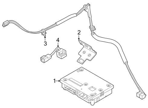 2022 Nissan Frontier Communication System Components ANTENNA ASSY-TIME CONTROL UNIT Diagram for 282129BU0B