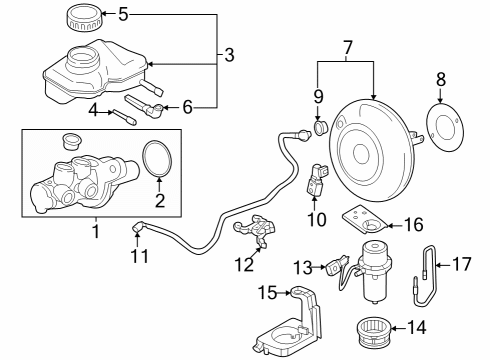 2021 Mini Cooper Hydraulic System BRAKE SERVO UNIT Diagram for 34336889231