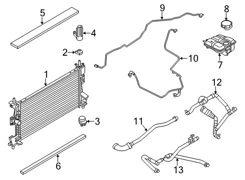 2012 Ford Focus Radiator & Components Lower Hose Diagram for CM5Z8286A