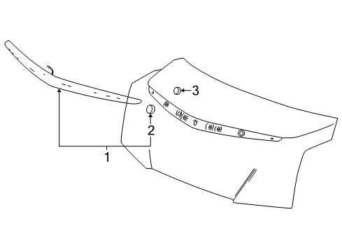2014 Cadillac ATS High Mount Lamps High Mount Lamp Diagram for 23499906