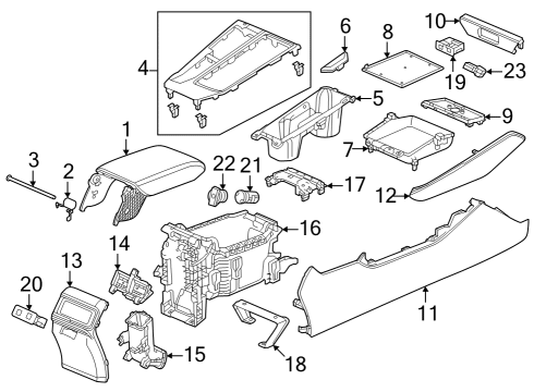 Center Console LIGHT ASSY Diagram for 347603W0A01