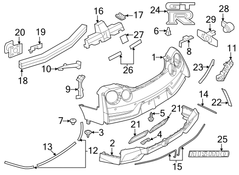 Bumper & Components - Rear Emblem-Trunk Lid Diagram for 848953YW0A