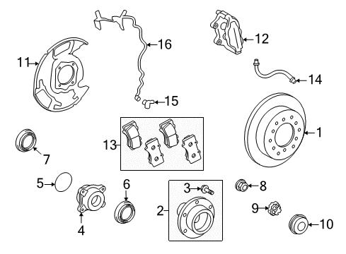 2010 Lexus LX570 Front Brakes Front Passenger Disc Brake Cylinder Assembly Diagram for 4773060280