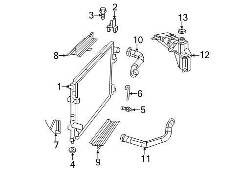 2018 Chrysler 300 Radiator & Components Shield-Radiator Diagram for 68212038AA