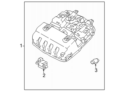 2022 Hyundai Tucson Overhead Console P.C.B Assembly Diagram for 92730N9000