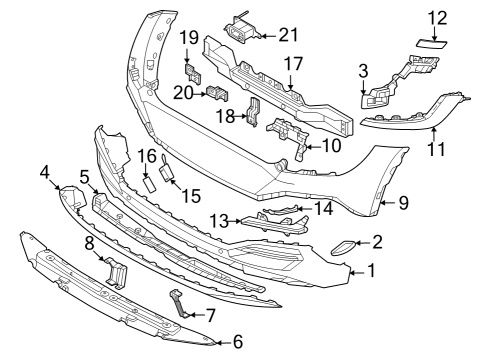 Bumper & Components - Rear Screw-Tapping Diagram for 1249306167E