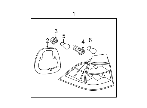 2009 BMW 535i xDrive Bulbs Rear Light In The Side Panel, White Right Diagram for 63217177696
