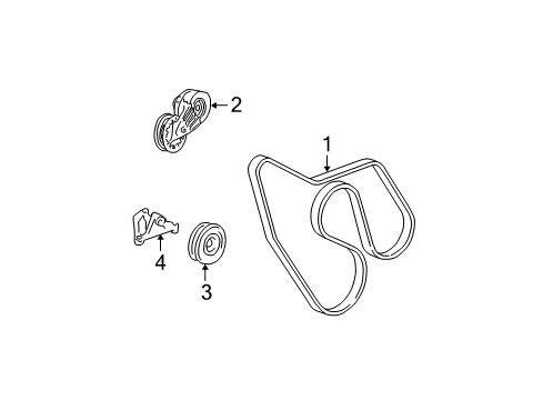 1996 GMC C1500 Belts & Pulleys Belt-Fan Diagram for 10227127