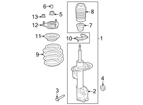 Struts & Components - Front Strut Nut Diagram for W520517S450