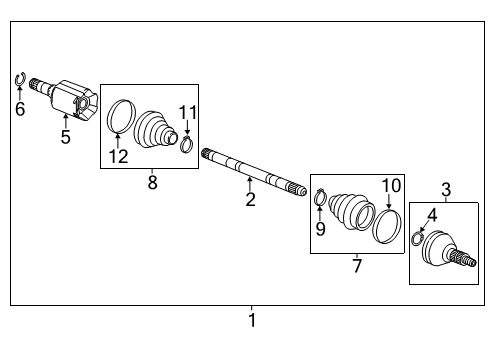 2014 Chevrolet Impala Limited Drive Axles - Front Intermed Shaft C-Clip Diagram for 22727024