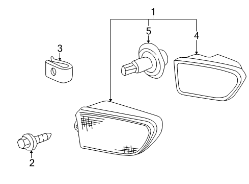 1997 BMW 540i Bulbs Fog Lights, Left Diagram for 63178377941